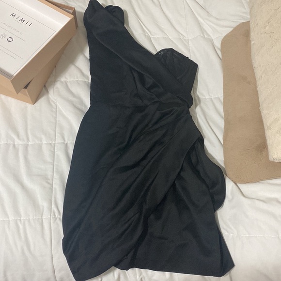 Drape front mesh corset dress - Picture 5 of 7